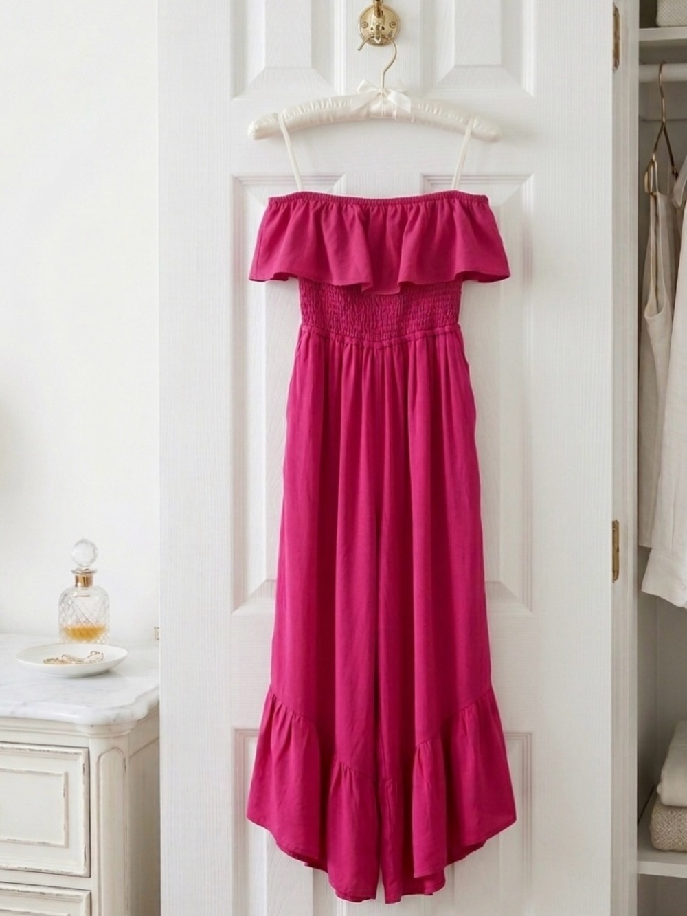 Jumpsuit by Gypsy and Gold in Bright Fuchsia